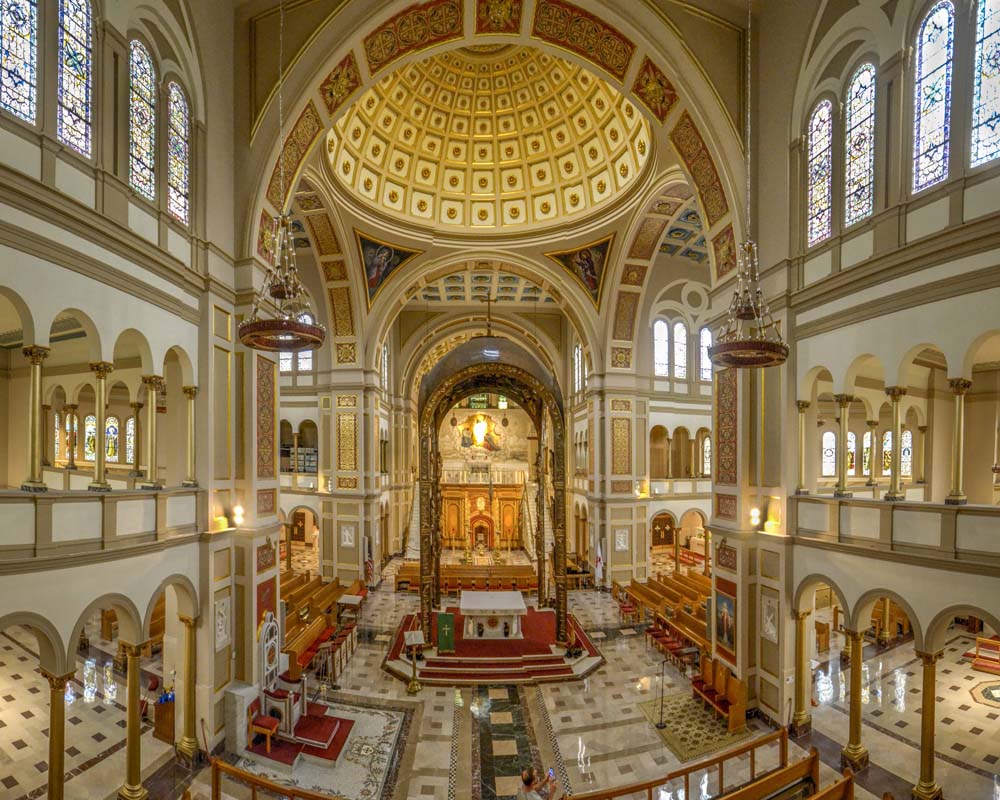View of Main Altar, looking east, and viewing the Baldechin